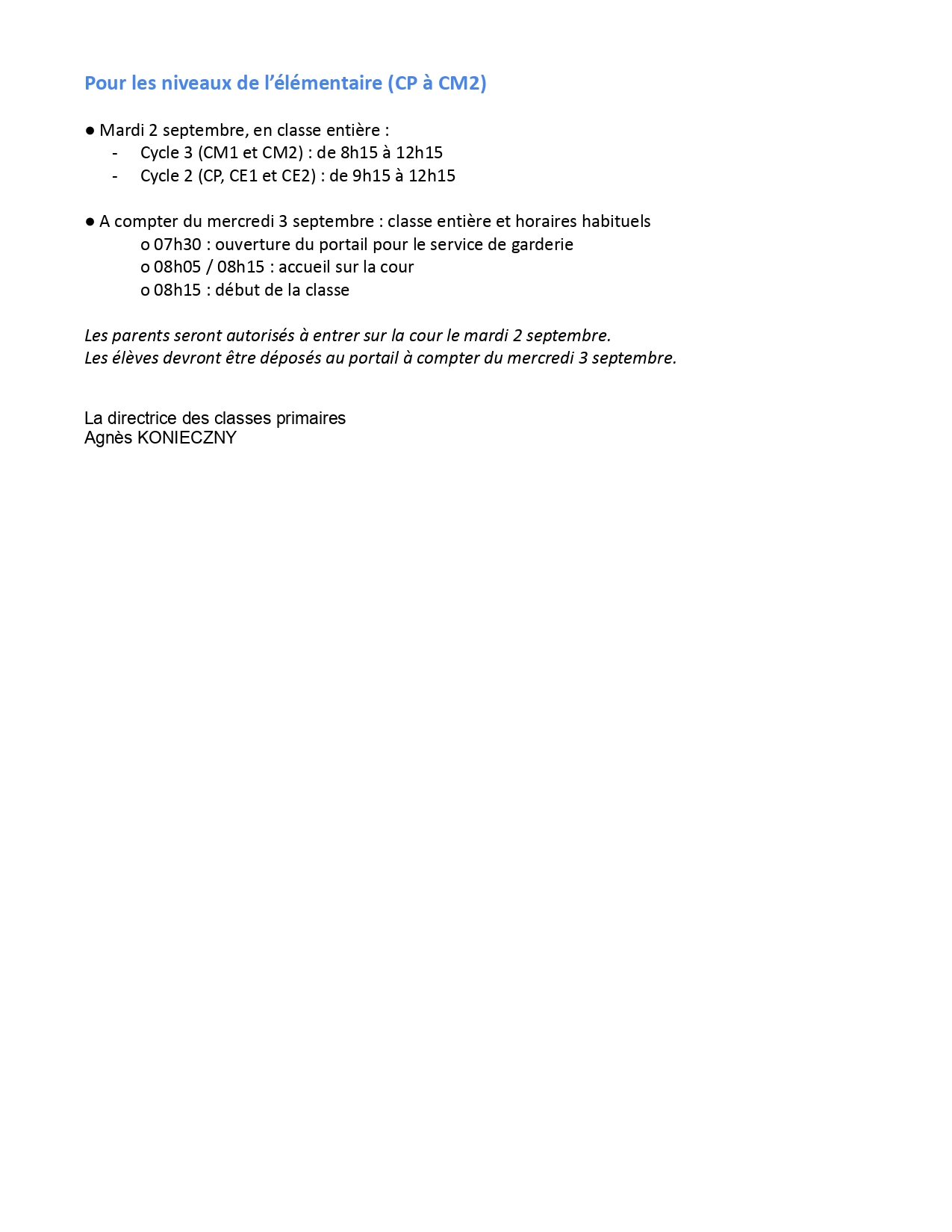 Organisation de la rentrée 2025_2