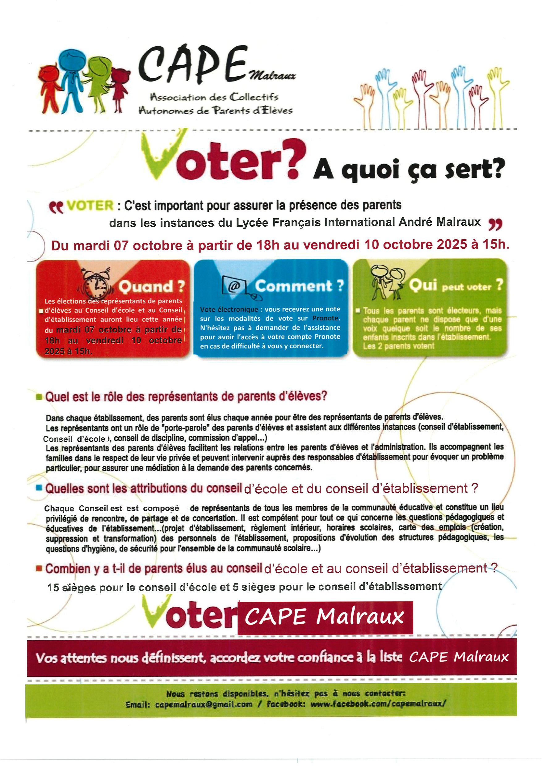 Professions de foi – CAPE